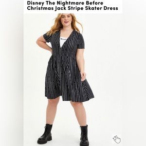 Disney The Nightmare Before Christmas Jack Stripe Skater Dress - Torrid size 2